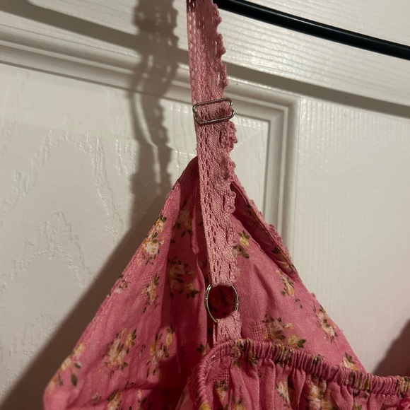 NWT Cider Women’s Floral Pink Camisole Top Blouse Lace Trim Size XS - Picture 11 of 15